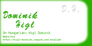 dominik higl business card